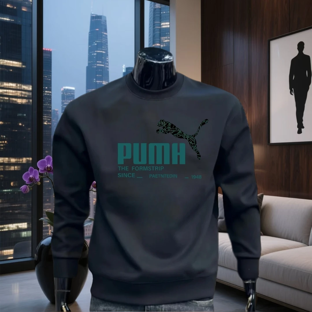 美式重磅圆领痞帅潮流男士卫衣新款秋冬男装时尚轻奢慵懒风打底衫