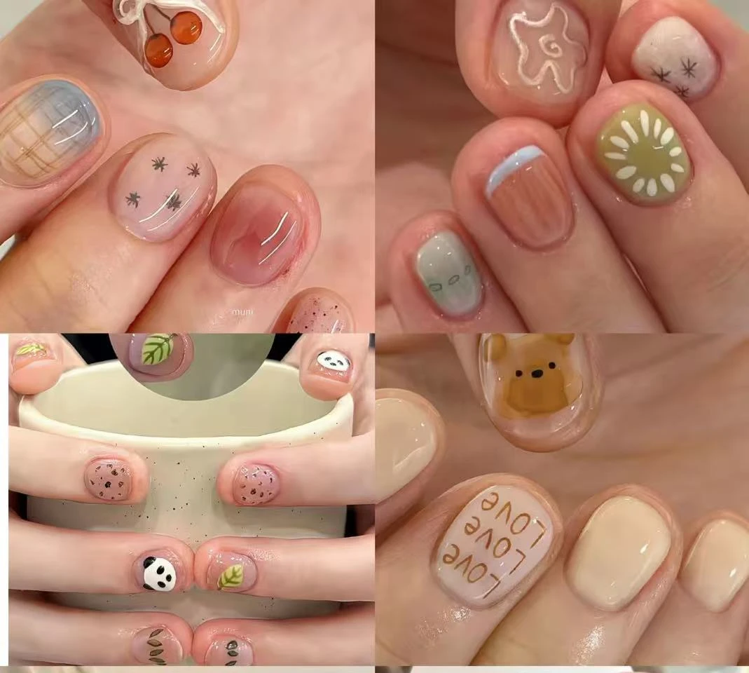 小熊小猫可爱卡通温柔显白七夕爆款穿戴甲