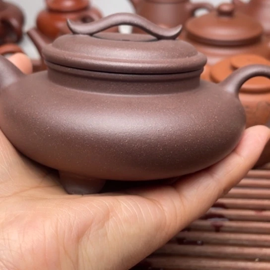 紫砂茶壶叶*子紫砂的全手工