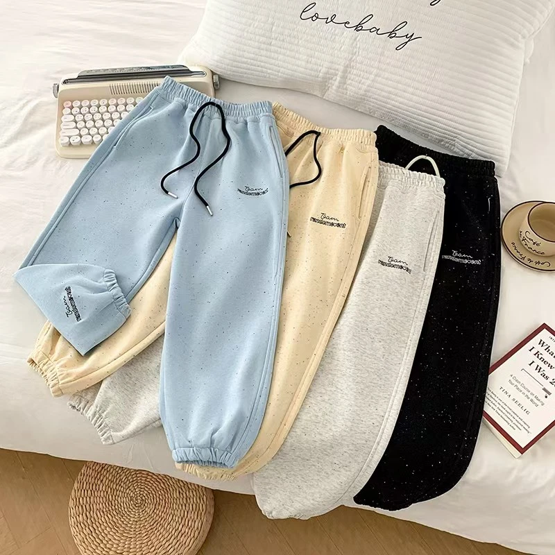 2025新款女童彩色点韩版休闲裤秋冬长裤洋气