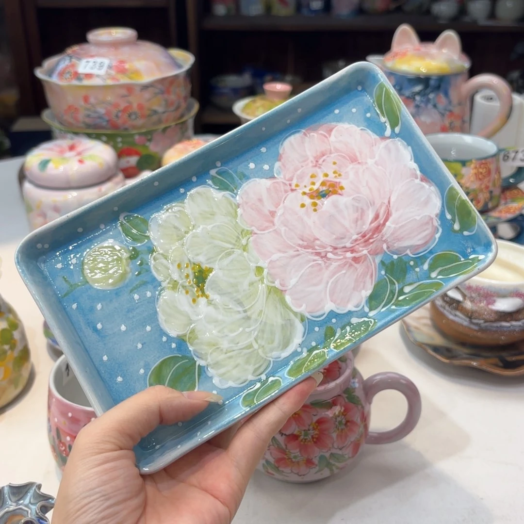 番*橙景德镇手绘高温釉下彩陶瓷茶具