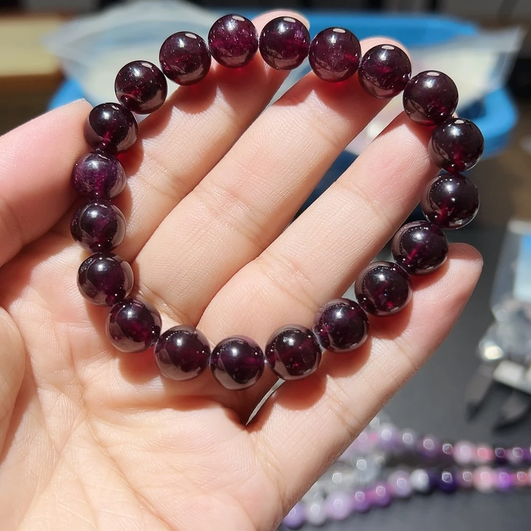 水晶手链未镶嵌10毫米紫牙乌115号