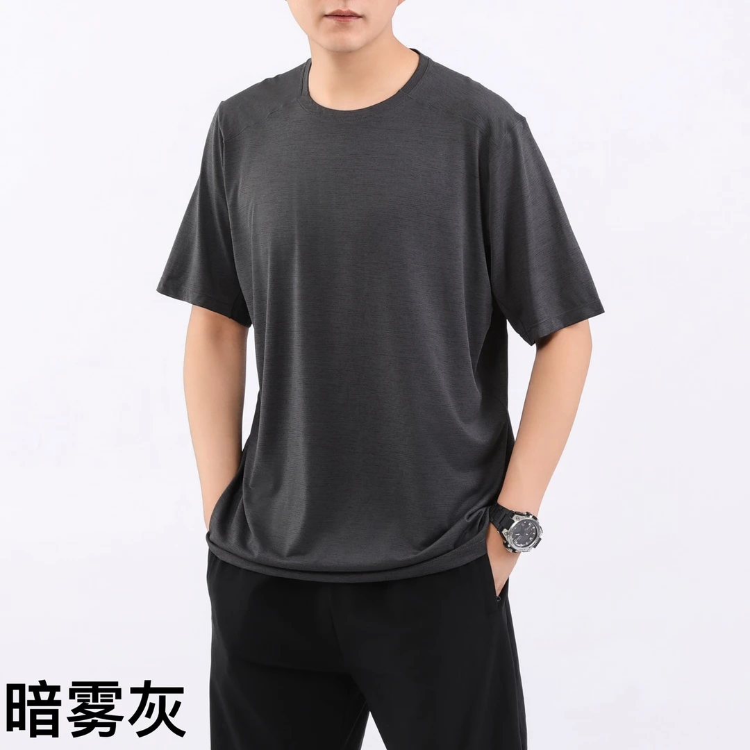 夏季薄款短袖免烫T恤瑜伽透气半袖男士运动跑步速干
