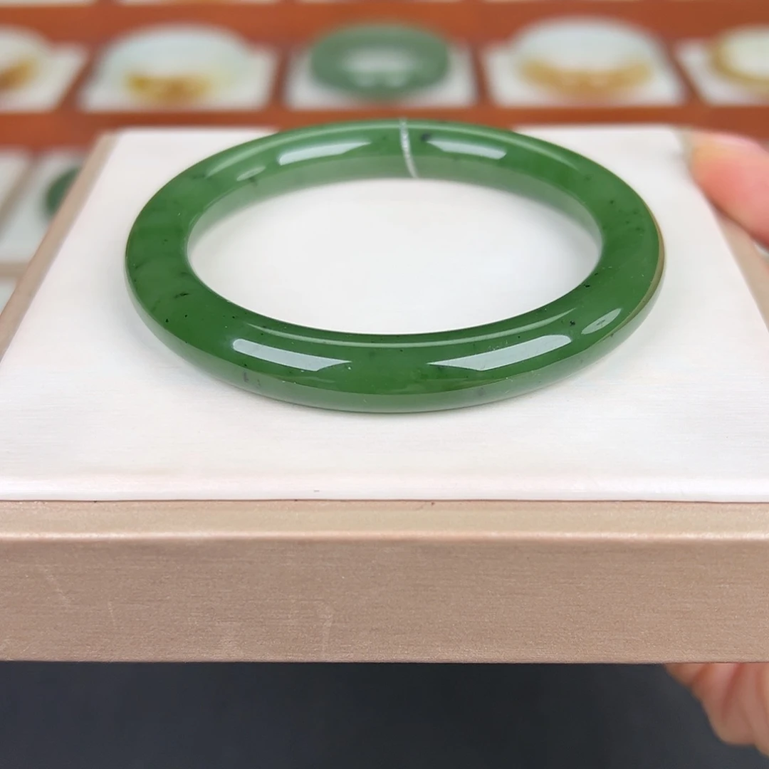 和田玉未镶嵌手镯和田玉碧玉手镯