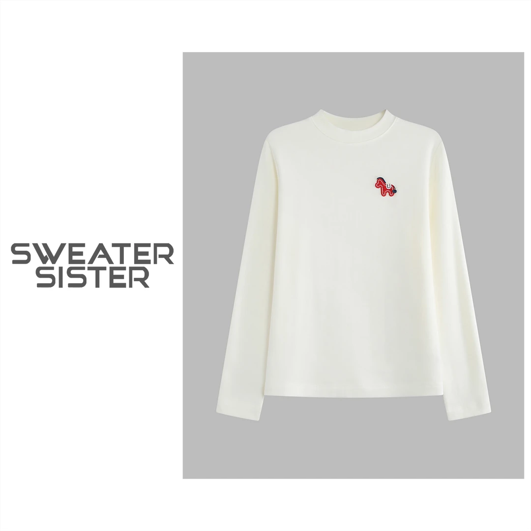 【一马当先】本命年内搭打底衫春秋外穿长袖小马T恤女6699-287