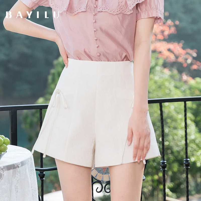 【诗语粉丝专享】芭依璐夏季短款高腰显瘦休闲裤86K2639