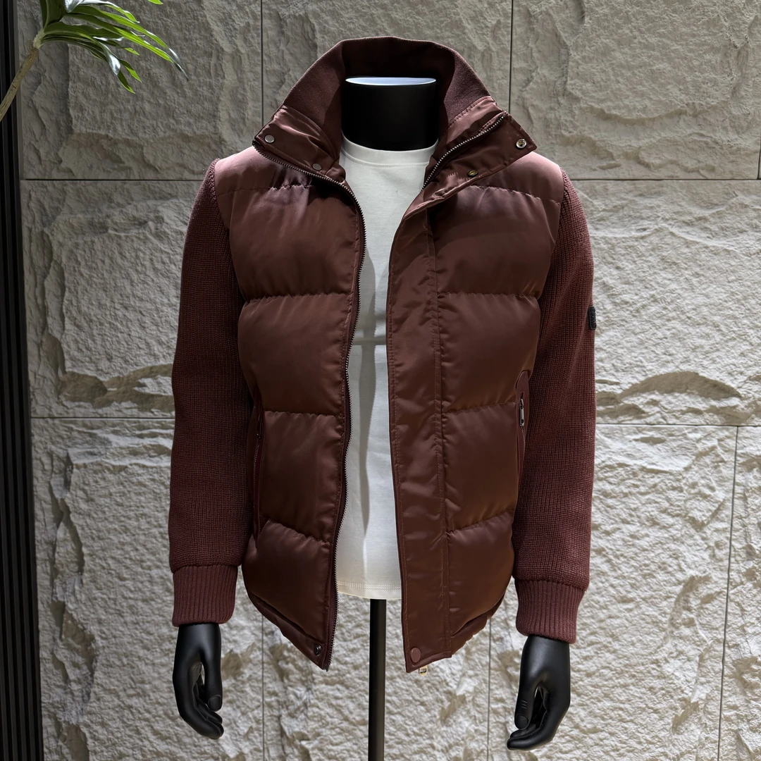 时尚都市外穿潮流欧货男士冬季休闲常规款立领排骨线显瘦