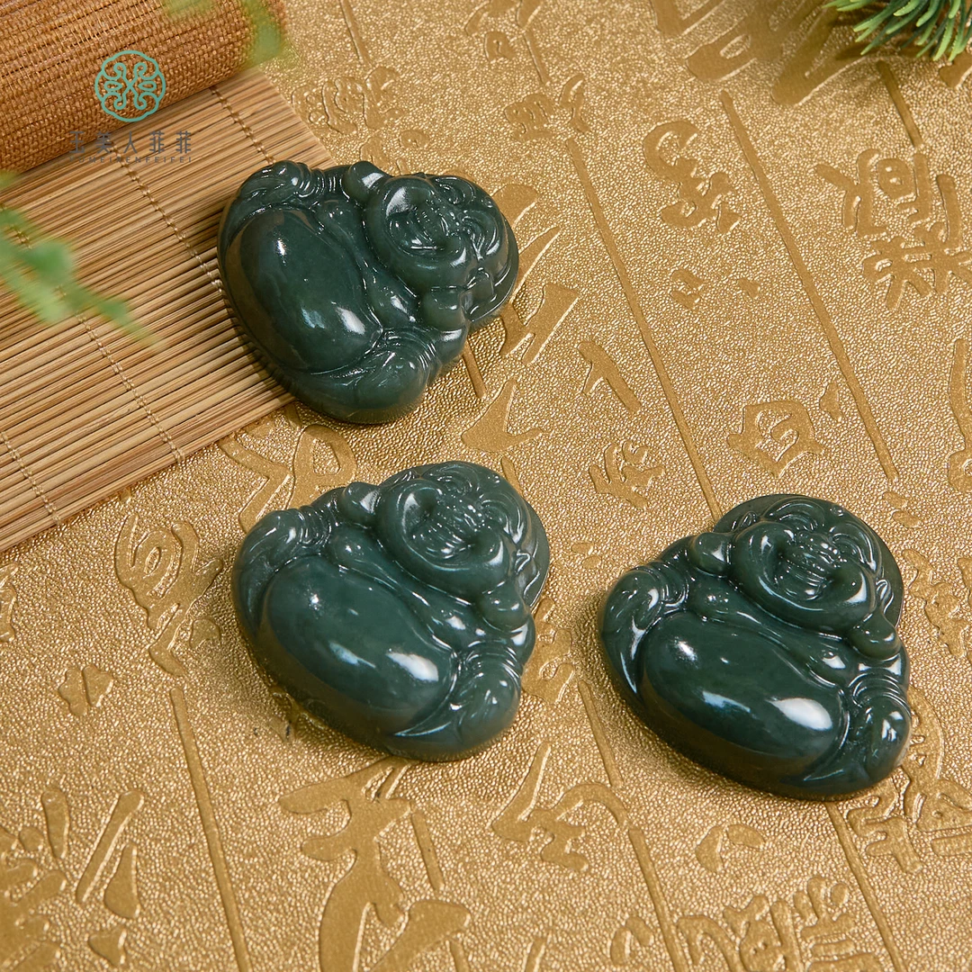 石惑珠宝+和田玉佛公吊坠约45mm-多样性发一赠绳