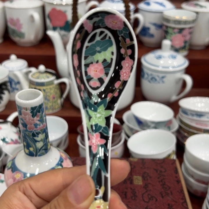 醴陵高温老厂瓷手绘勺子