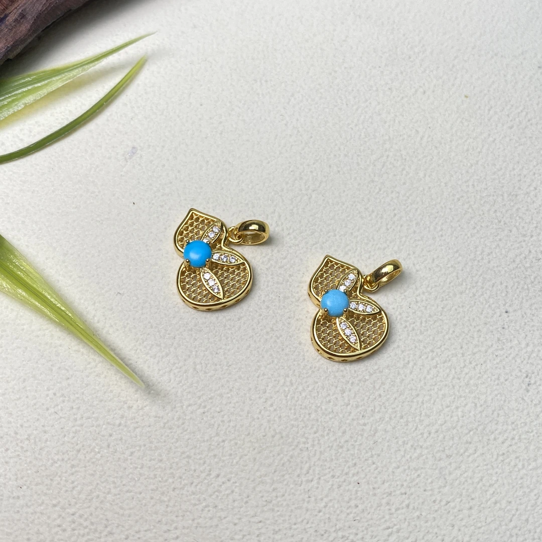 【铭记珠宝】S925银绿松石吊坠2-DM225H82【多样性发一件】约3.5mm+