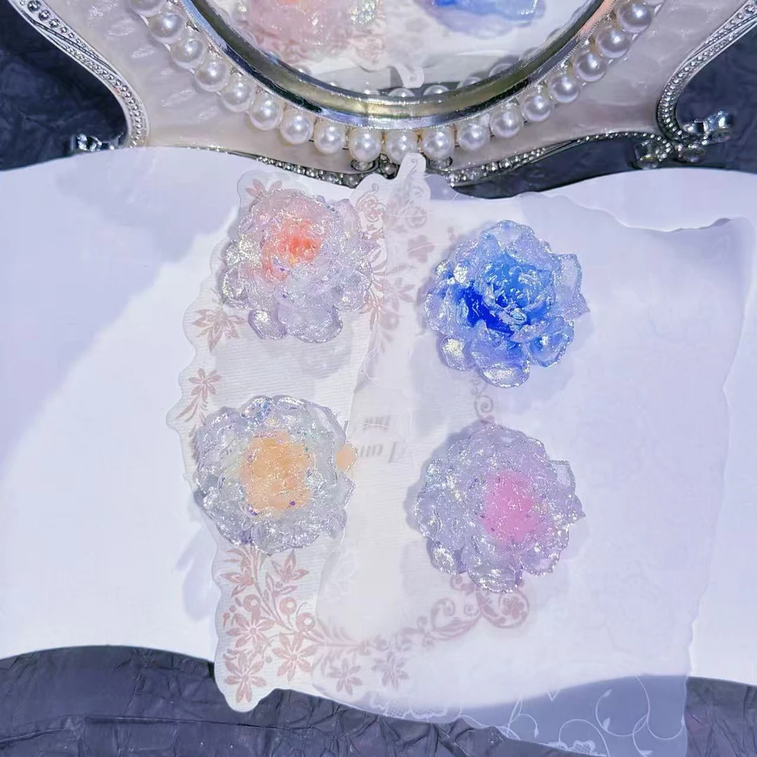 【悬浮新牡丹】卡37mm＋卡30mm混拆萤火虫夜光花花树脂diy配件