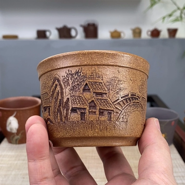 紫砂茶杯宜兴紫砂主人杯