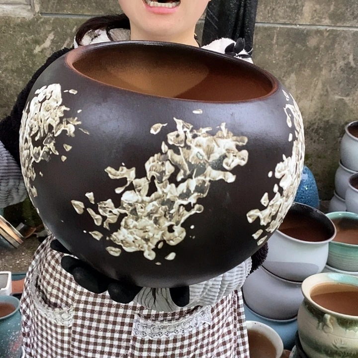 紫砂花盆正品口22高24