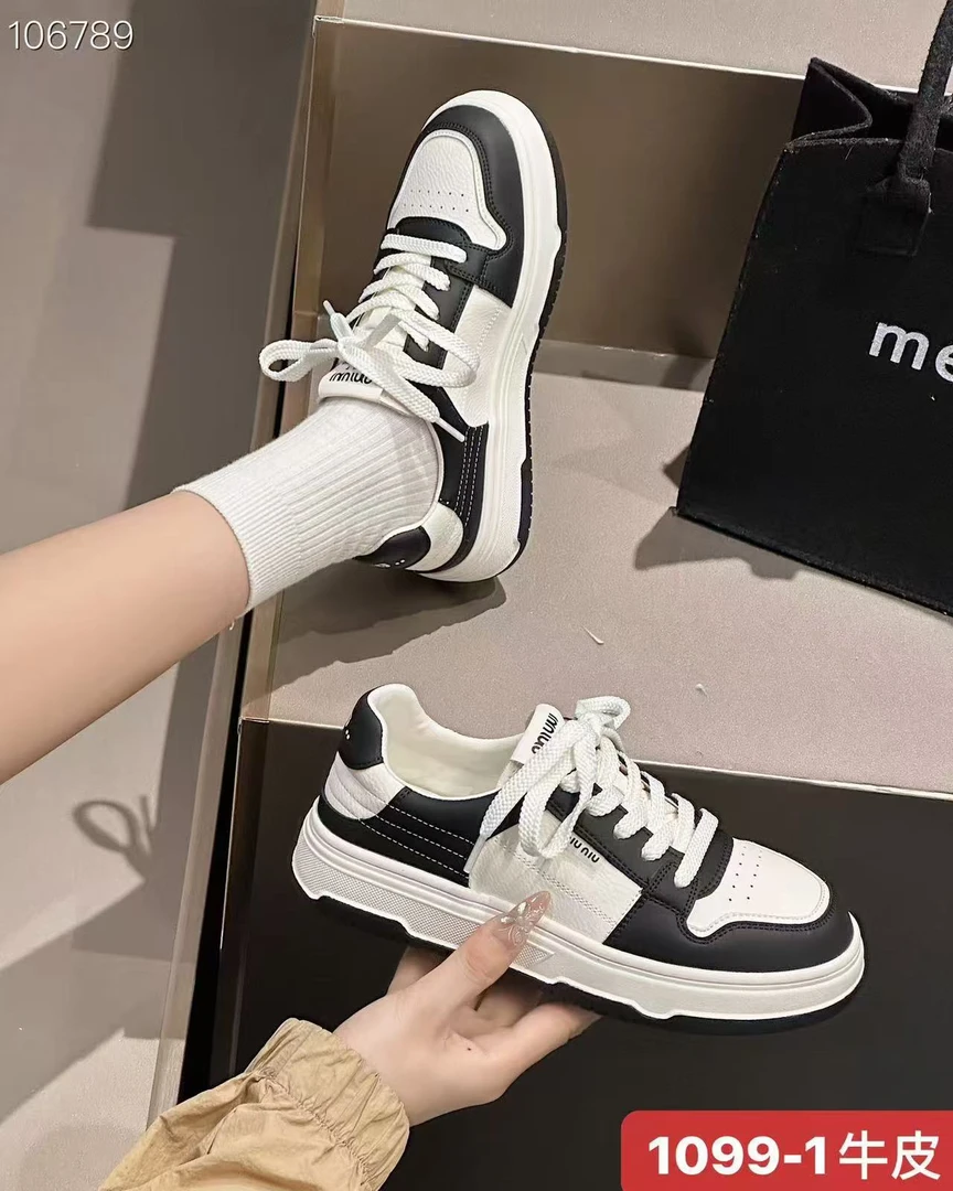 1099-1全牛皮圆头小白鞋休闲板鞋时尚休闲鞋欧若智性风