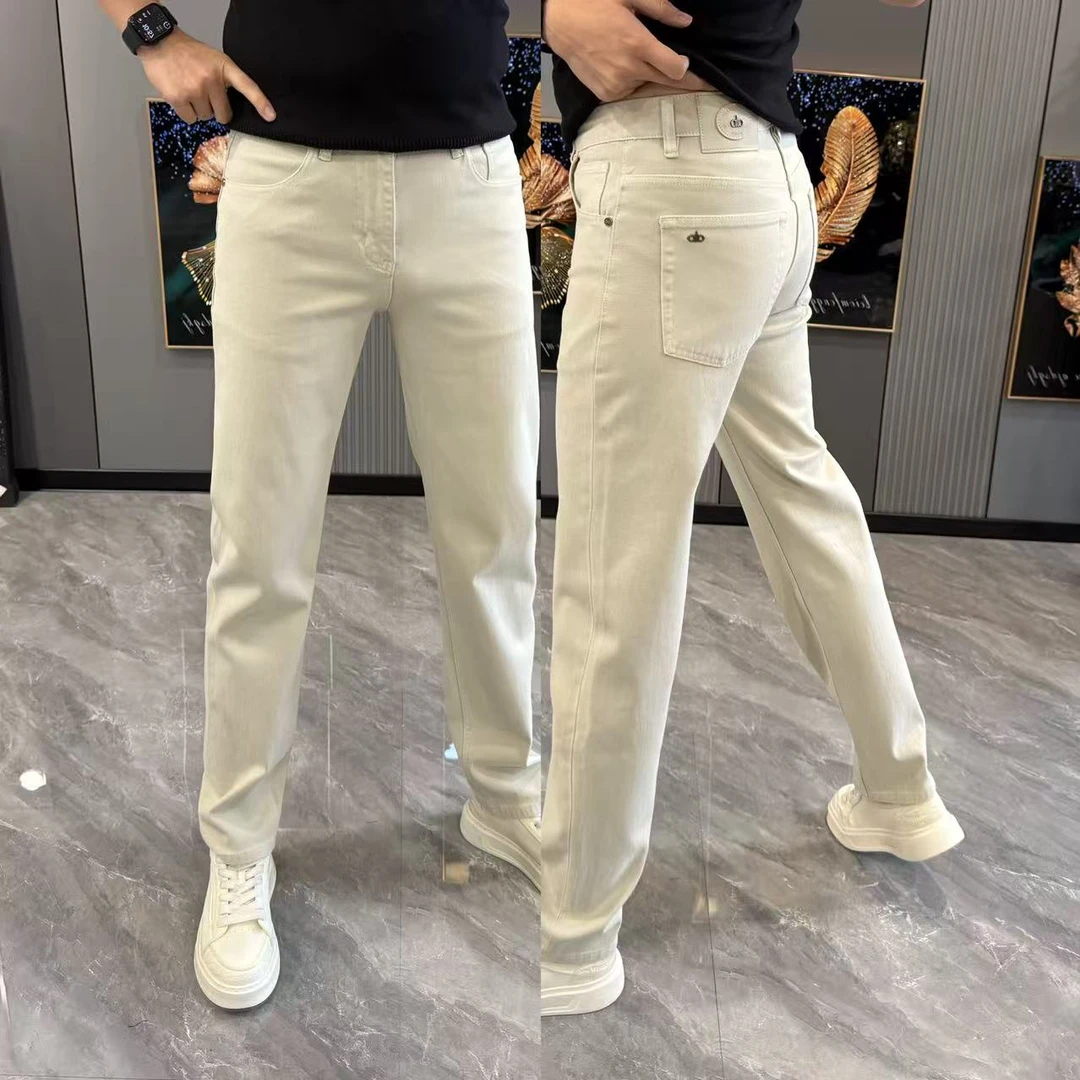 男士秋冬新款裤子简约净版直筒裤修身遮肉轻奢痞帅裤子男款秋冬款
