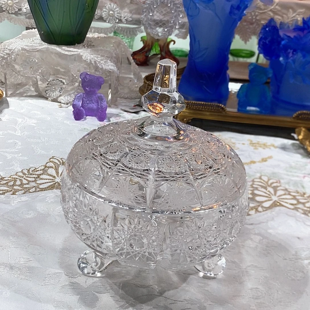 摆件211福利白水晶收纳罐果罐