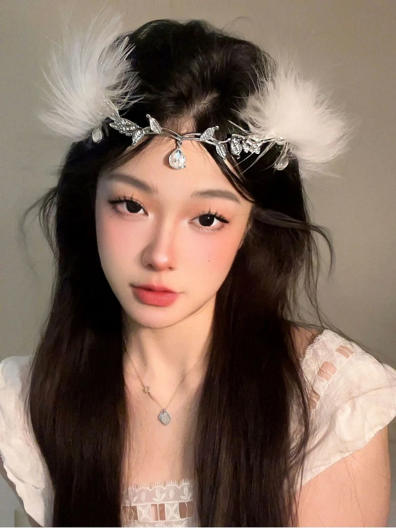 时尚仙女精灵羽毛发饰 直播间补款链接