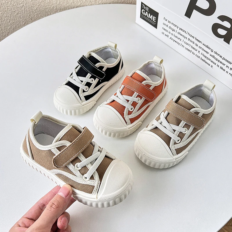 诺童坊春秋童鞋韩版帆布鞋男女宝软底防滑舒适简约百搭学步鞋7503