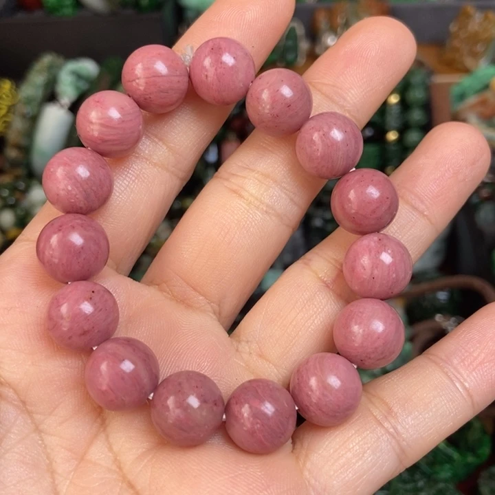 翡翠散珠红木纹手串