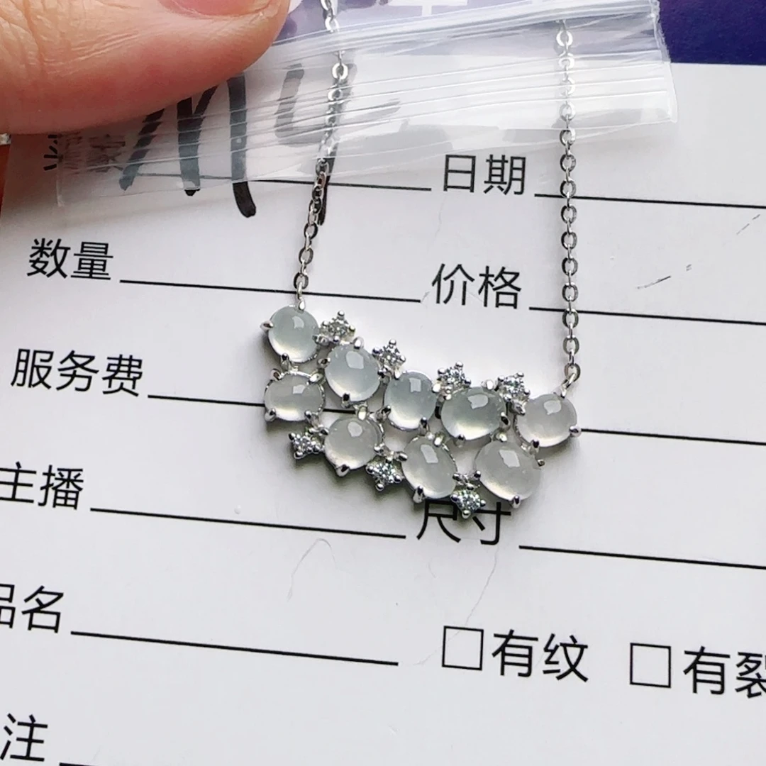 银S925镶嵌手链翡翠