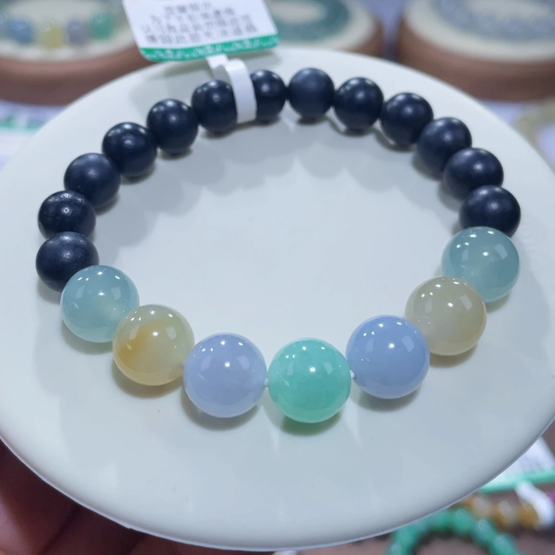 未镶嵌手链翡翠多彩半珠