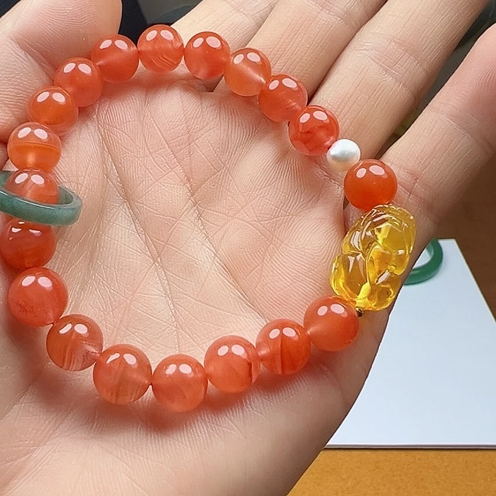 南红玛瑙手链未镶嵌