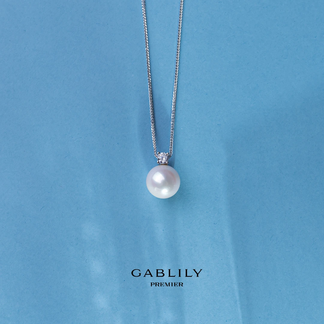 【泉腾腾】GABLILY premier淡水珍珠S925银吊坠12-13mm-带肖邦银链