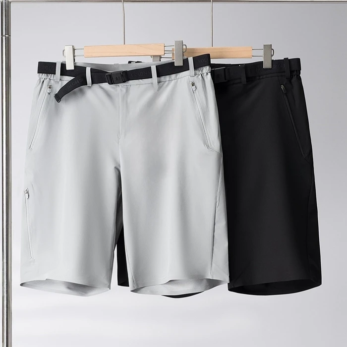 男款户外速干带腰带短裤
