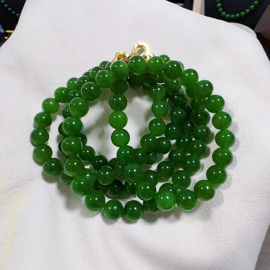 颈饰未镶嵌和田玉（碧玉）娓**来