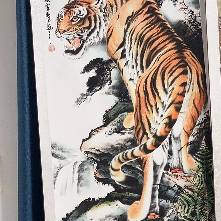 手工装裱国画作品