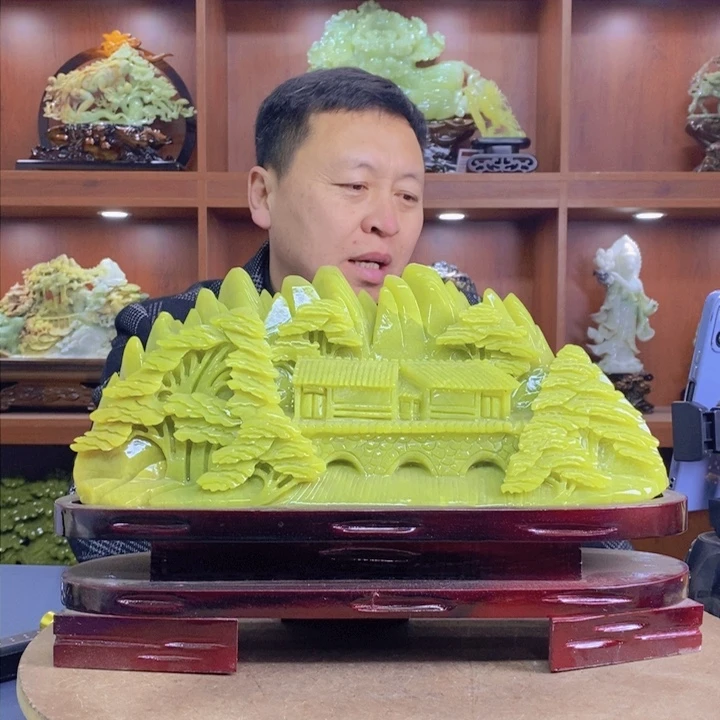 蛇纹石玉（覆膜）珠宝奇石未镶嵌随*?