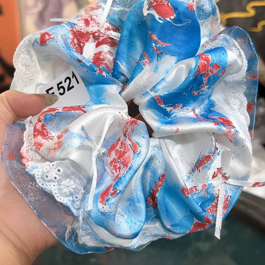 七****猫521大蕾丝发圈手作