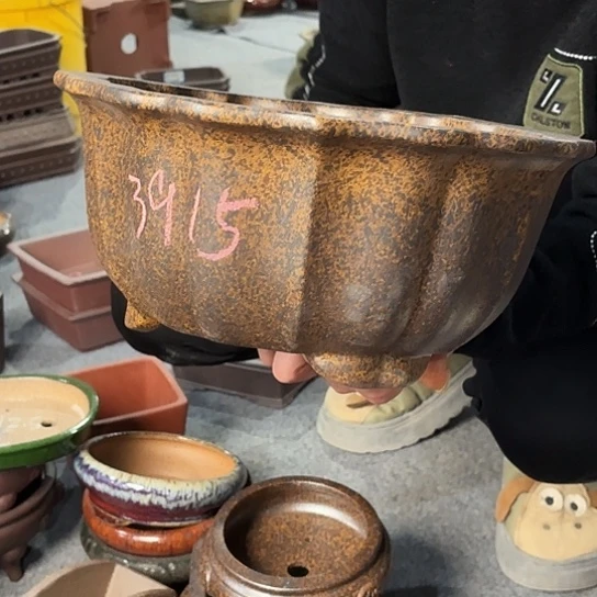 紫砂花盆金**缘宜兴紫砂