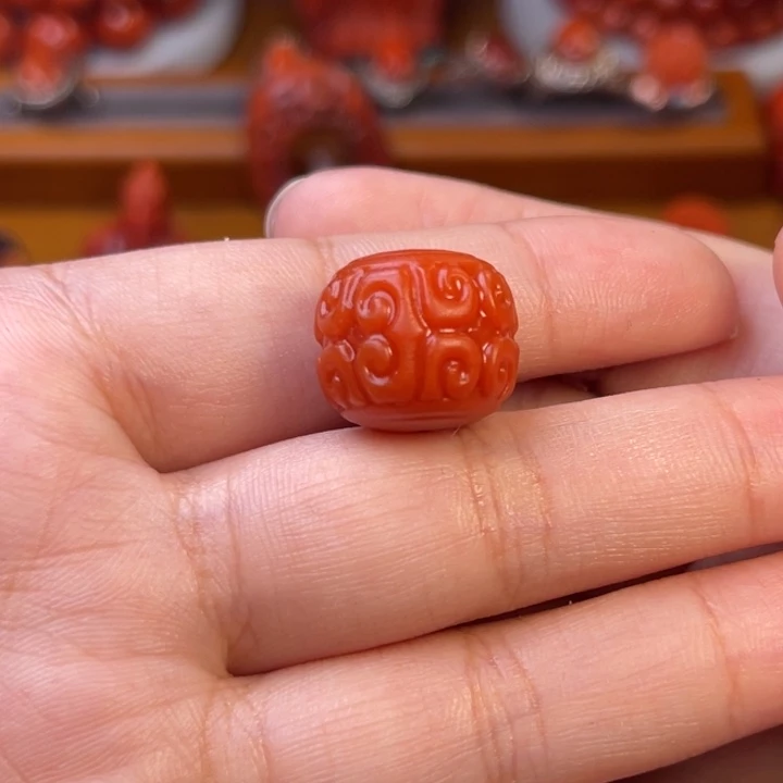 南红玛瑙未镶嵌保山17尺寸回纹老型