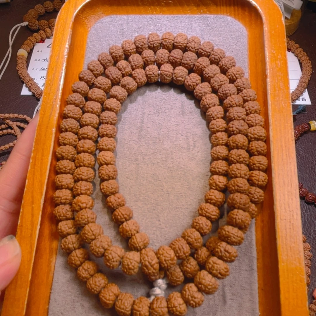 金刚菩提吊坠400龙鳞四瓣毒药108卡7毫米