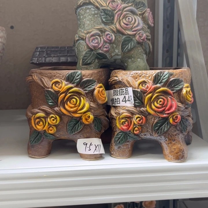 紫砂花盆粗陶材质多肉花盆