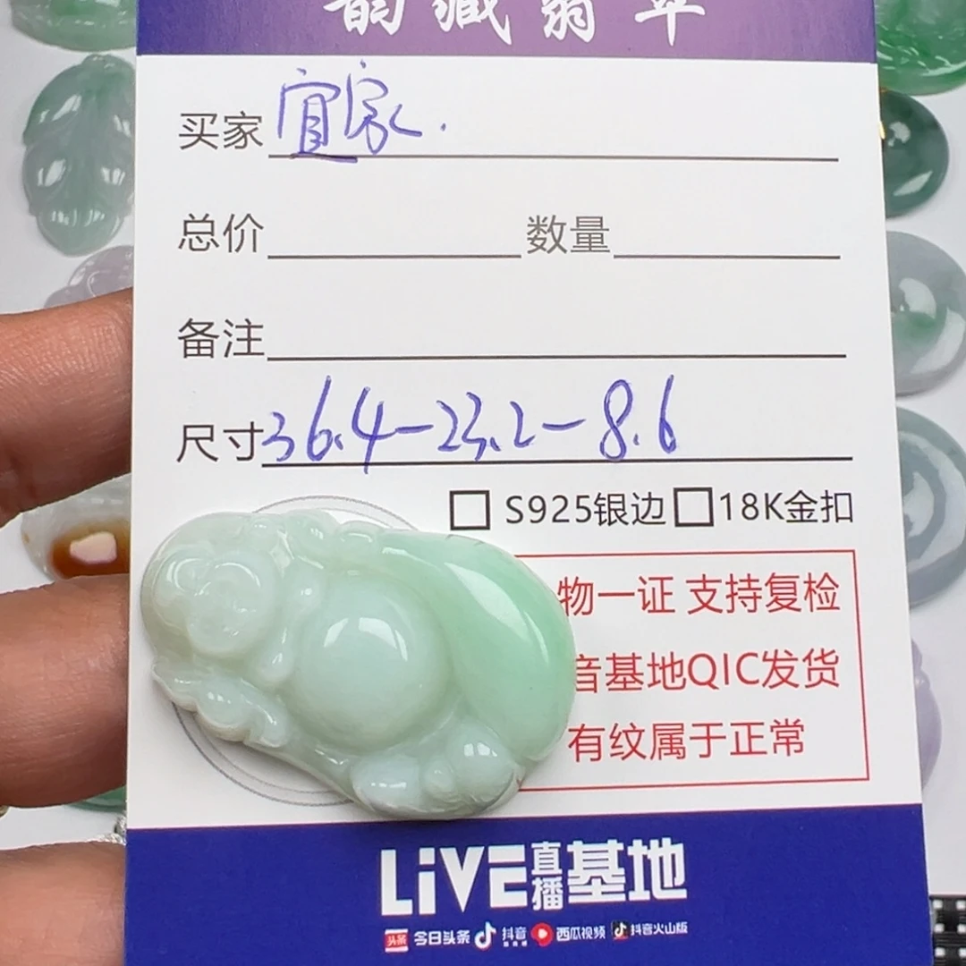 宜***家翡翠未镶嵌颈饰佛公