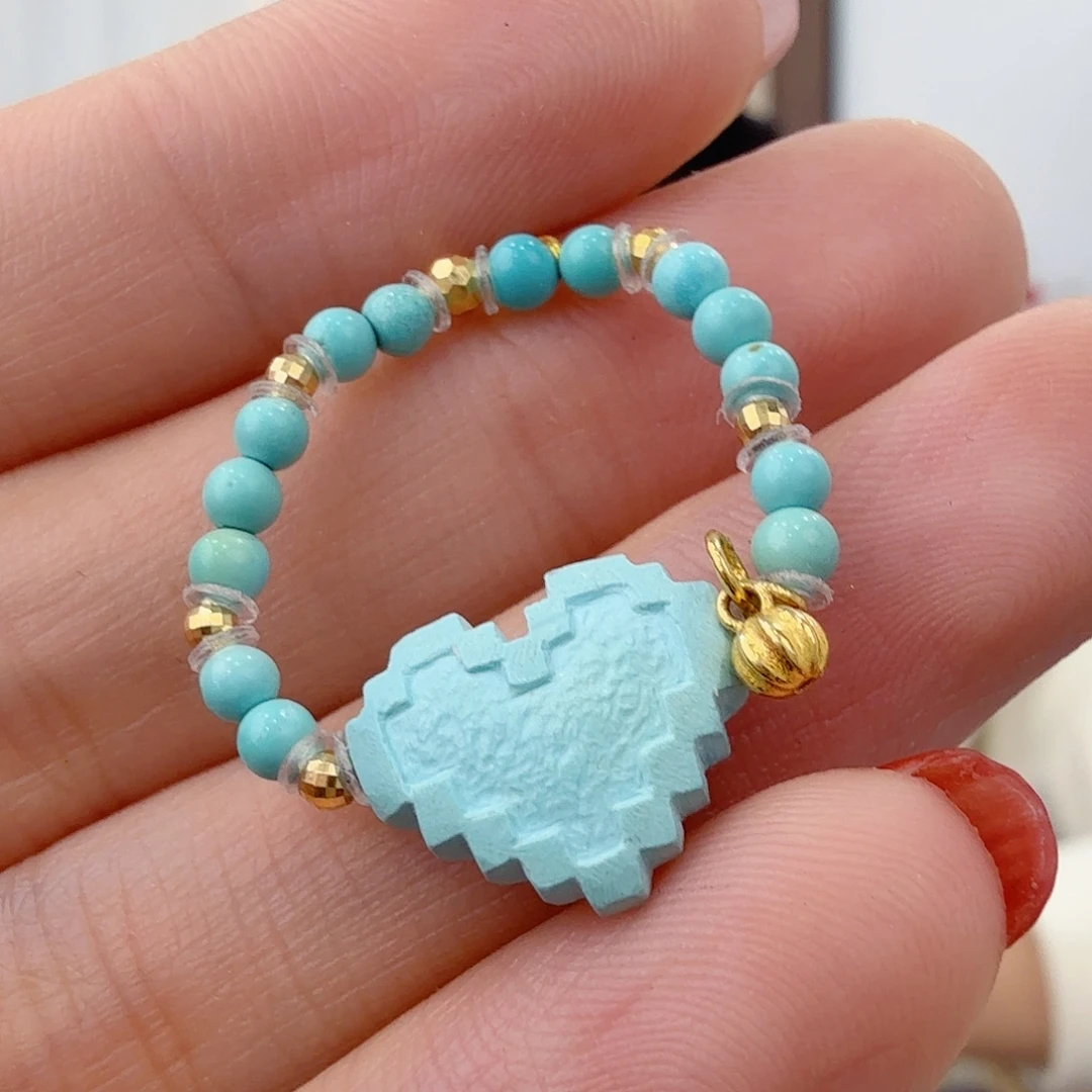 绿松石18K金镶嵌珠宝奇石