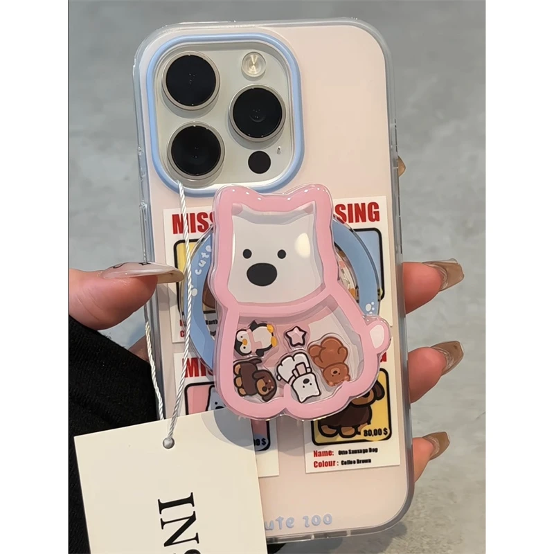 适用苹果iphone16promax西高地摇摇乐支架15pro韩系14ins13手机壳