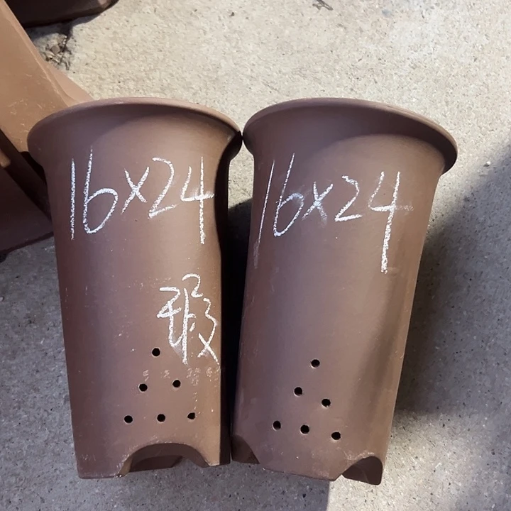 紫砂花盆宜兴紫砂花盆2只