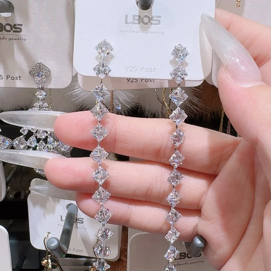 锆石铜合金925银耳环