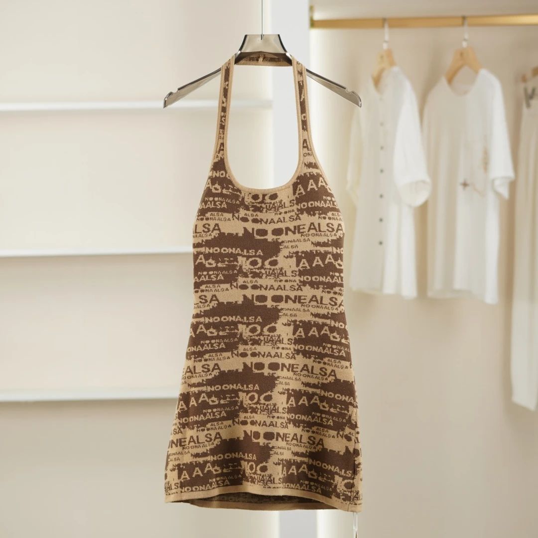 麦迪尚品【K】50428343 春夏性感挂脖吊带裙品牌撤柜女装折扣