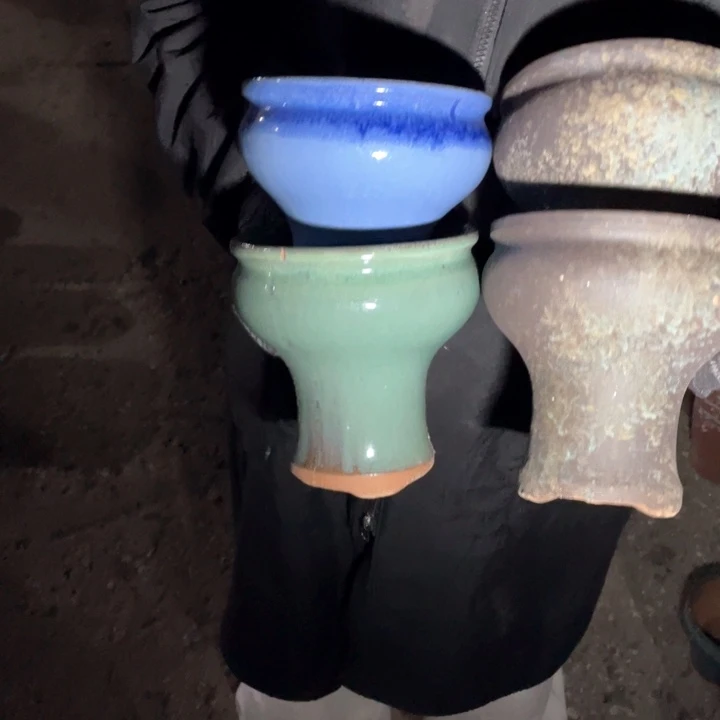 紫砂花盆口14高15瑕疵瑕疵
