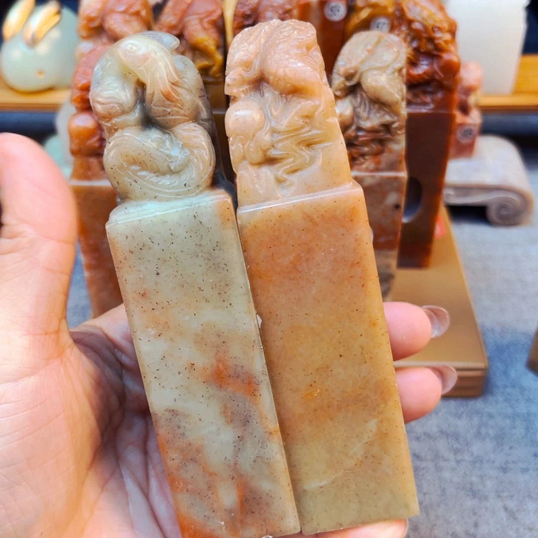 寿山石印石闪购商品瑕疵料3*3