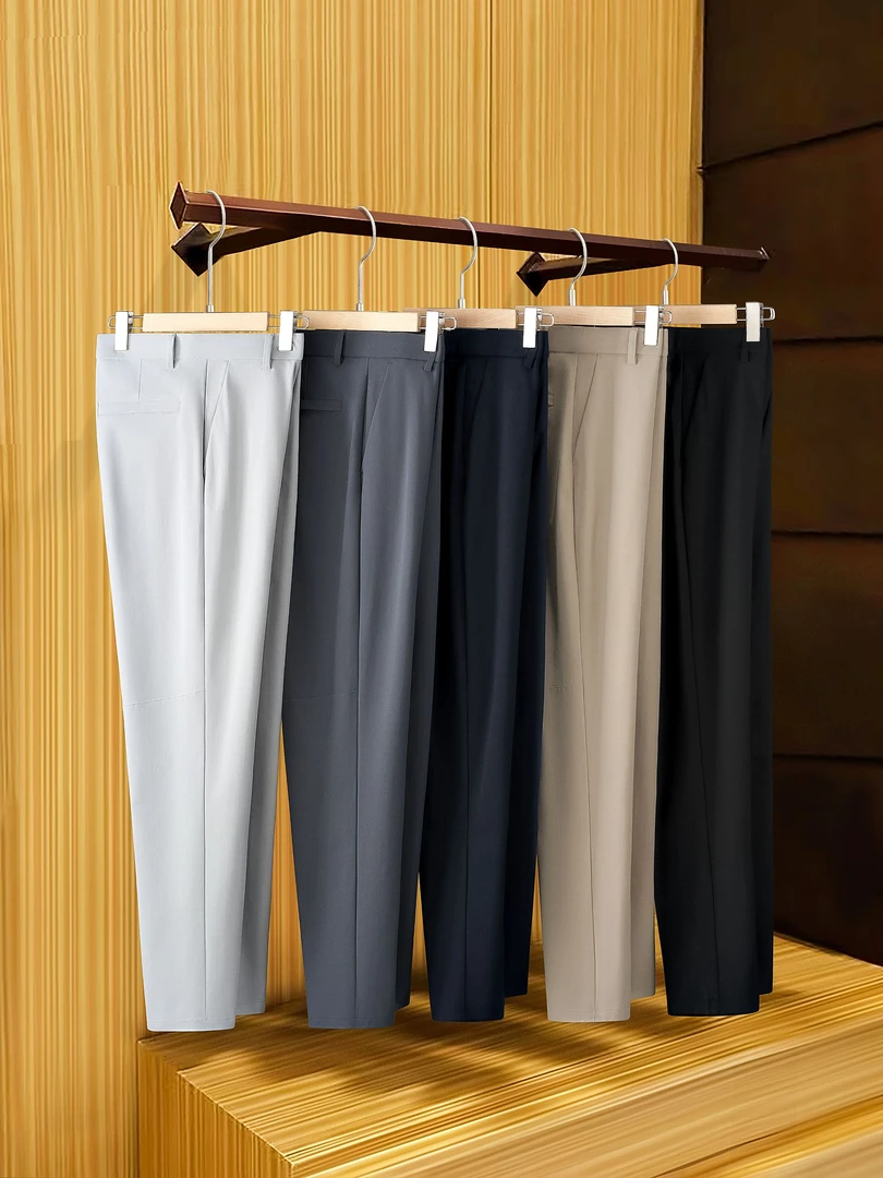 2025高端轻奢新款都市通勤户外软壳裤透气弹力休闲西裤商务直筒