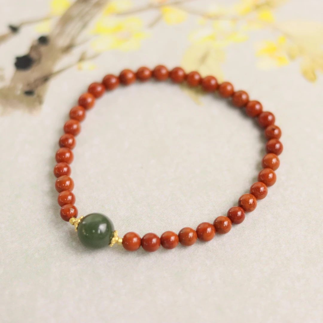 ZC10A18574[原创]火焰纹南红碧玉手串（多样性发货)