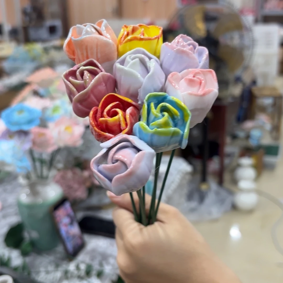 陶瓷花，20发货，退款拉黑5朵