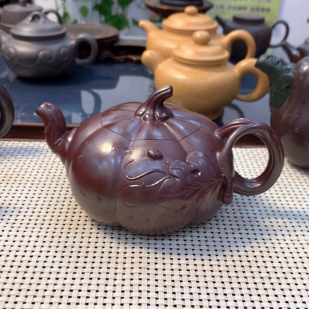 茶壶紫砂宜兴原矿龙血砂270cc