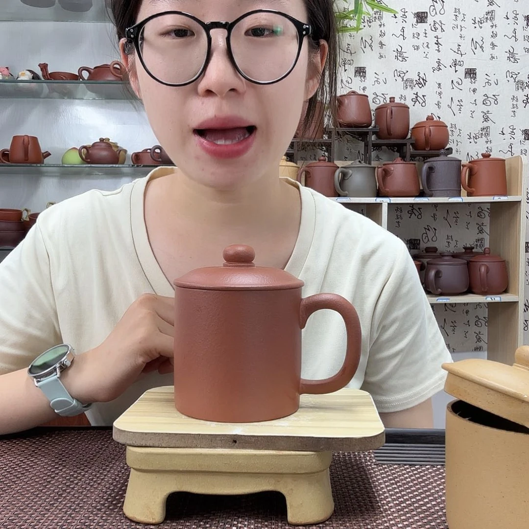 茶杯紫砂红皮龙大亨办公杯没礼盒，不退货480CC