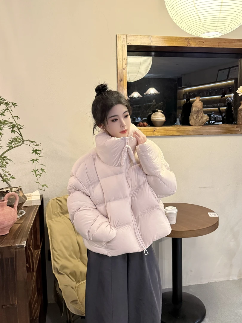 90白鸭绒羽绒服女宽松外套冬新款加厚羽绒服